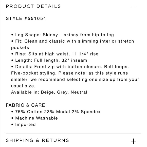 High rise skinny cords from the Loft, size tall. - Picture 3 of 5